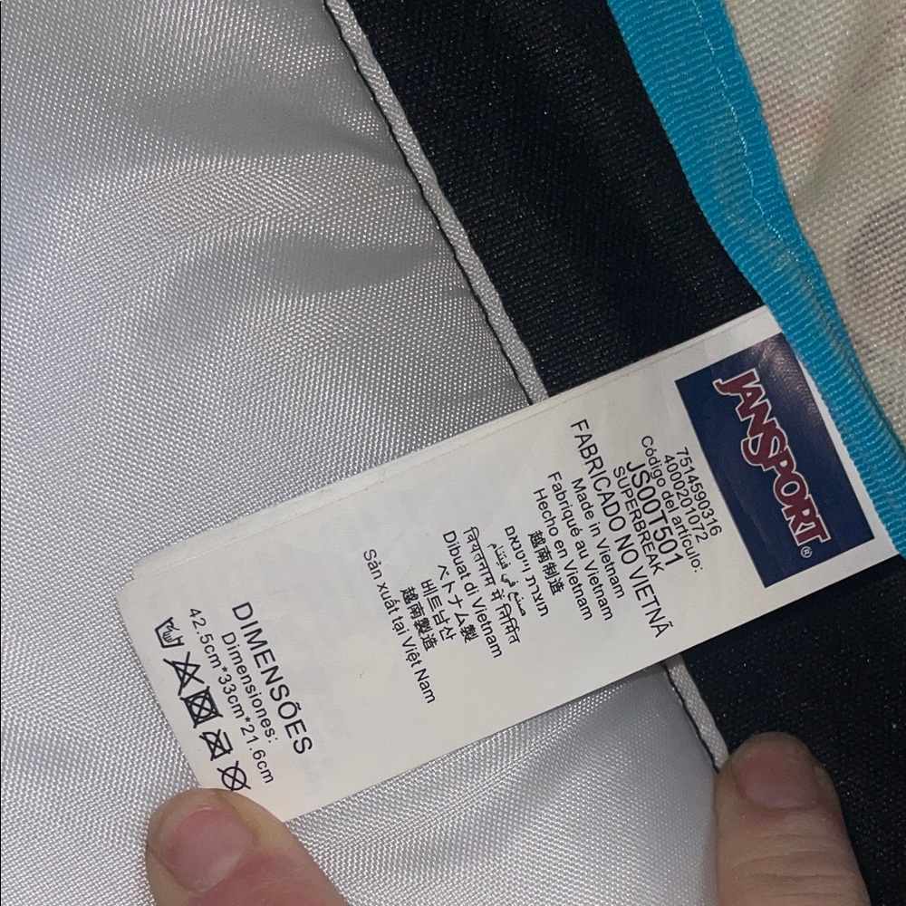 Jansport Superbreak Multicolor Graphic Backpack like new - Picture 2 of 6